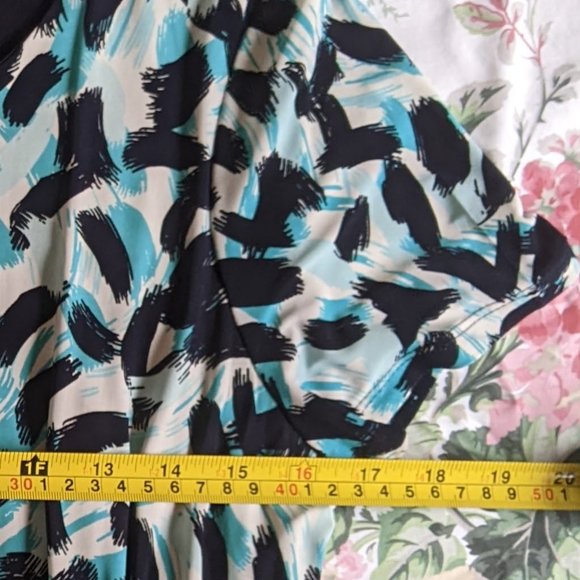 Short Sleeve, Faux Wrap Precis Petite Dress sz 12 - Picture 6 of 10